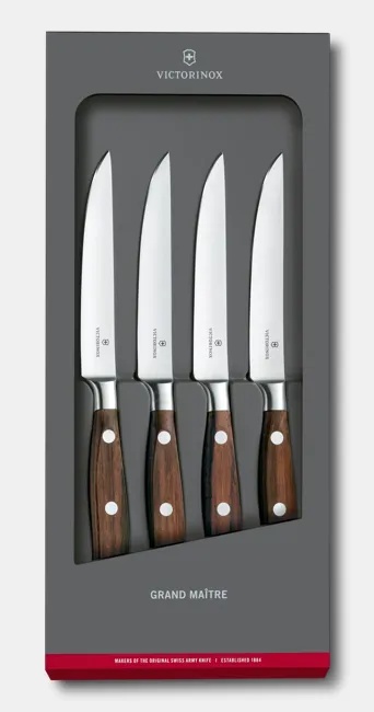 Set pentru friptura Victorinox Grand Maitre Wood Steak Set, 2 piese, Brown 7.7240.4