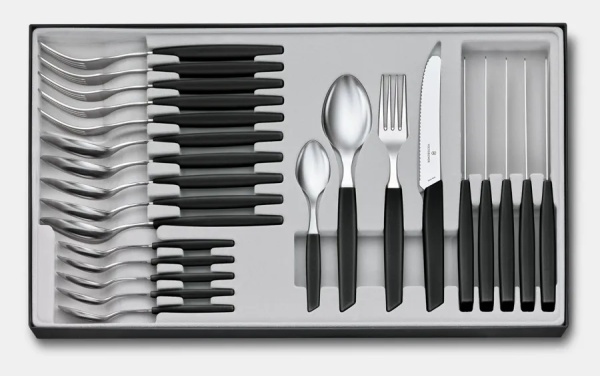 Set Victorinox Swiss Modern Table Set, 24 piese, Black 6.9093.11W.24