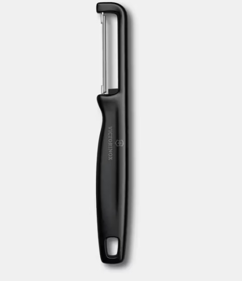 Curatator Victorinox Iota Straight Peeler, lama dreapta dubla, Black 6.0942.3