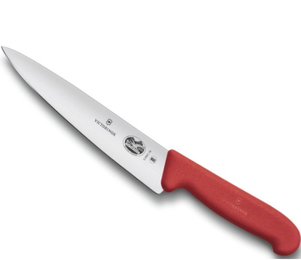Cutit pentru carne Victorinox Carving, lama 19cm, Red 5.2001.19