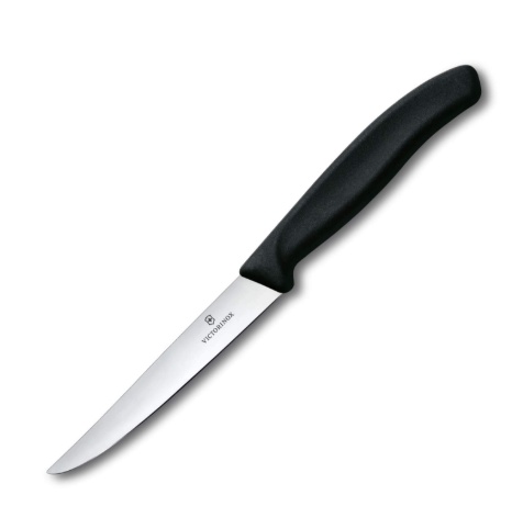 Cutit pentru friptura Victorinox Swiss Modern Steak Knife, lama 11cm, Black 6.7203.20