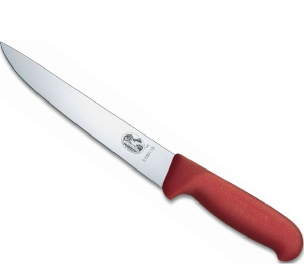 Cutit pentru injunghiat Victorinox Sticking Knife, lama 18cm, Red 5.5501.18