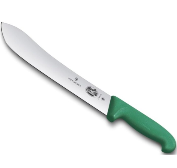 Cutit pentru macelarie Victorinox Butcher Knife, lama 25cm, Green 5.7404.25