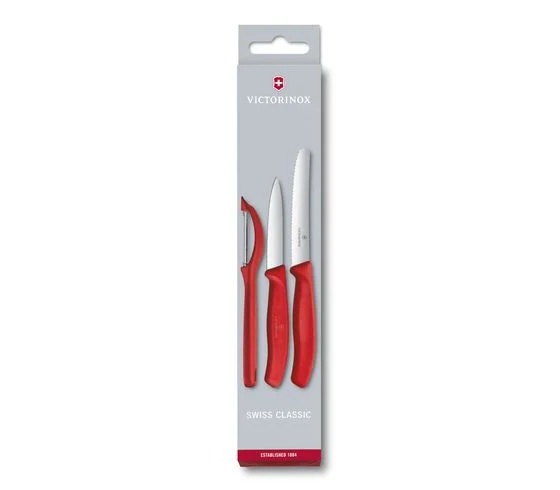 Set cutite curatat Victorinox Swiss Classic Paring Set, 3 piese, Red 6.7111.31