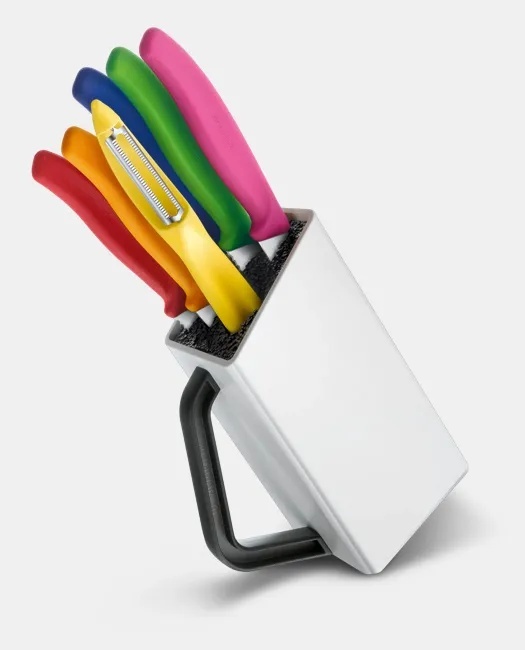 Set pentru Bucatarie Classic Utility Block, 6 piese, manere colorate 6.7127.6L14