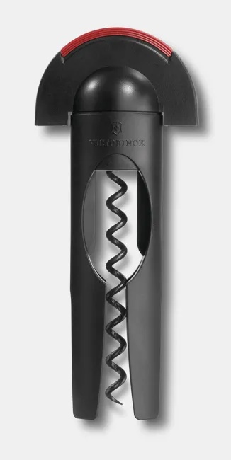 Tirbuson Victorinox Corkscrew with Cap Cutter, Black/Red 7.6924