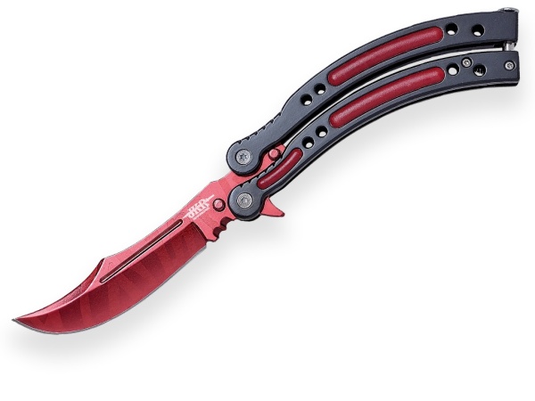 Briceag fluture Joker Counter Strike GO, maner aluminiu, lama 10 cm JKR0538