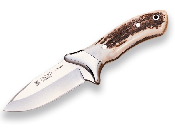 Cutit pentru jupuit Joker Venado, maner corn cerb, lama full tang 11cm CC06