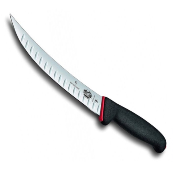 Cutit pentru macelarie Victorinox Dual Grip Slaughter Knife, lama 20cm, Black 5.7223.20D