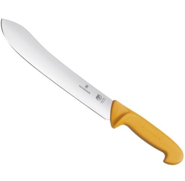 Cutit pentru macelarie Victorinox Swibo Butcher Knife, lama 25cm, Orange 5.8436.25