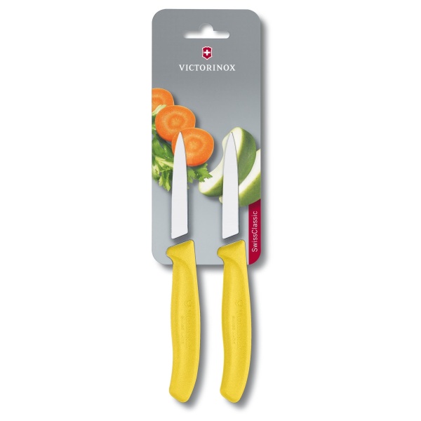 Set cutite curatat Victorinox Swiss Classic Paring Set, 2 piese, Yellow 6.7606.L118B