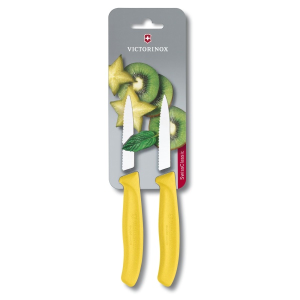 Set cutite curatat Victorinox Swiss Classic Paring Set, 2 piese, Yellow 6.7636.L118B