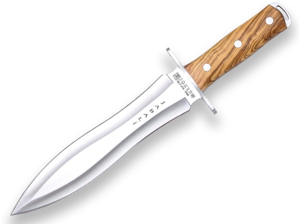 Cutit pentru injunghiere Joker Jabali, maner lemn maslin, lama 25cm CO110