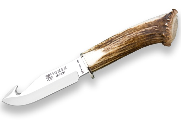 Cutit pentru jupuit Joker Huron, maner corn cerb, lama 13cm CN74