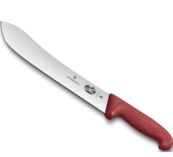 Cutit pentru macelarie Victorinox Butcher Knife, lama 25cm, Red 5.7401.25