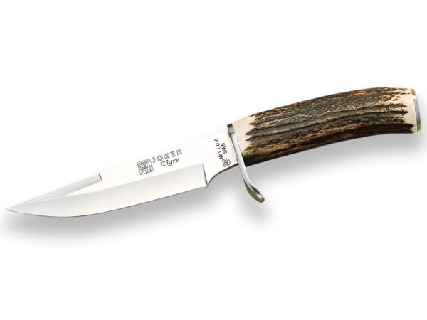 Cutit pentru vanatoare Joker Tigre, maner corn cerb, lama 14.5cm CC38