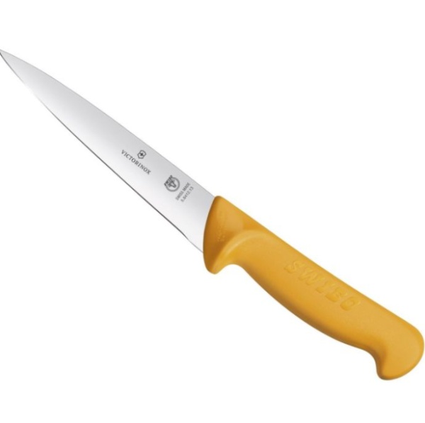 Cutit pentru Injunghiat & Dezosat Victorinox Swibo Sticking & Boning Knife, lama 13cm, Orange 5.8412.13
