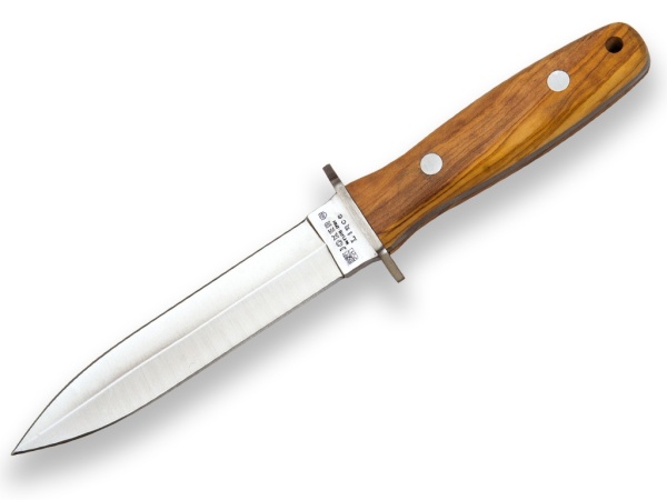 Cutit pentru injunghiere Joker Lince, lemn maslin, lama full tang 155mm CO43