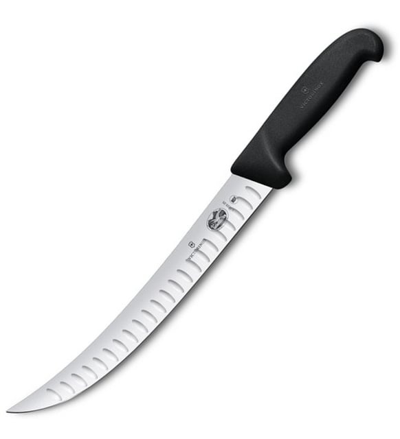 Cutit pentru macelarie Victorinox Dual Grip Slaughter Knife, lama 25cm, Black 5.7223.25D