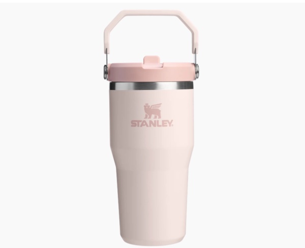 Pahar termoizolant The IceFlow Flip Straw Tumbler 2.0, 0.6L, Rose Quartz 10-12044-044