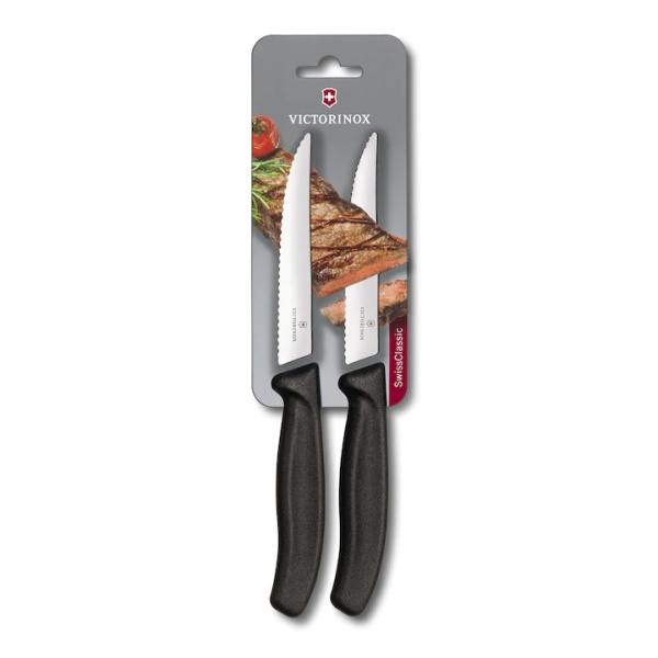 Set cutite friptura Victorinox Swiss Classic Steak Set, 2 piese, Black 6.7933.12B