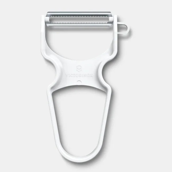 Curatator Victorinox Rapid Peeler, 110mm, lama dubla zimtata, ABS, white 6.0933