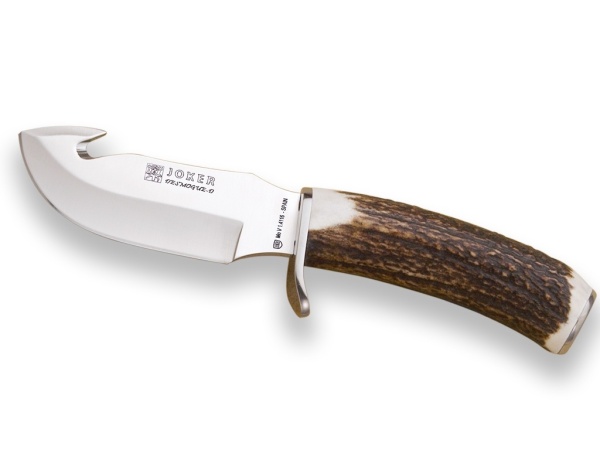 Cutit pentru jupuit Joker Desmogue D, maner corn cerb, lama 11cm CC28