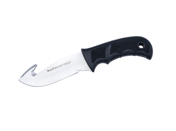 Cutit pentru jupuit Muela Bisonte-11G,maner cauciuc, lama full tang 11,5cm