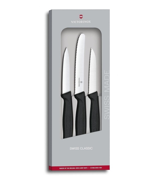 Set cutite curatat Victorinox Swiss Classic Paring Set, 3 piese, Black 6.7113.3G