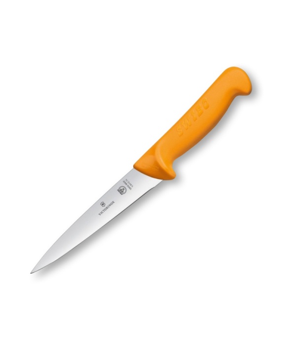 Cutit pentru Injunghiat & Dezosat Victorinox Swibo Sticking & Boning Knife, lama 18cm, Orange 5.8412.18