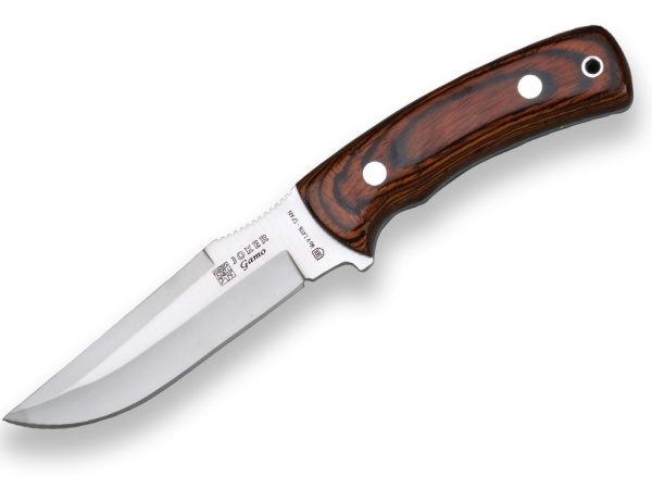 Cutit pentru vanatoare Joker Gamo, maner lemn stamina, lama full tang 13cm CR50