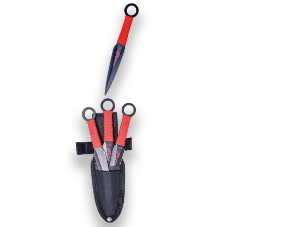 Set 3 cutite aruncat Joker, manere otel, 15cm JKR0521
