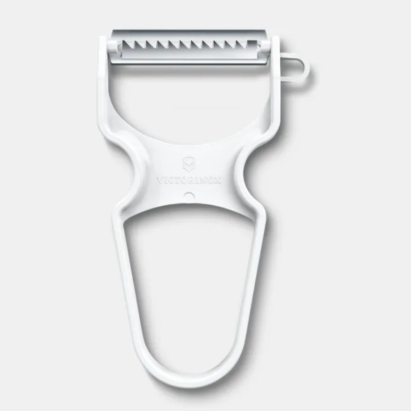 Curatator Victorinox Rapid Peeler & Cutter Julienne, 110mm, lama zimtata, ABS, white 6.0934