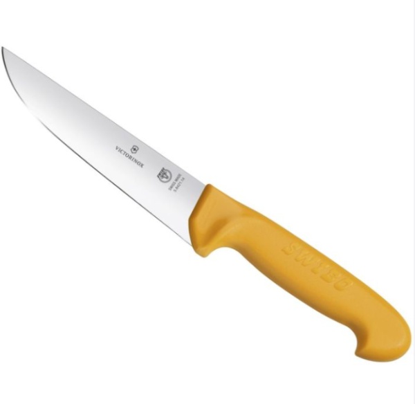 Cutit pentru macelarie Victorinox Swibo Butcher Knife, lama 14cm, Orange 5.8421.14