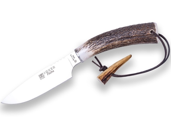 Cutit pentru vanatoare Joker Flecha, maner corn cerb, lama 12.5cm CC107
