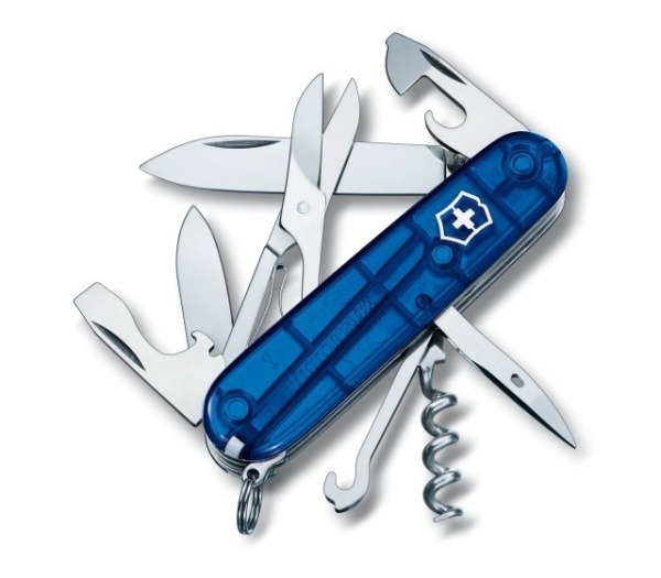 Briceag Victorinox Climber, 91 mm, albastru transparent 1.3703.T2B1 Blister