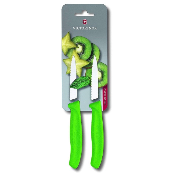 Set cutite curatat Victorinox Swiss Classic Paring Set, 2 piese, Green 6.7636.L114B
