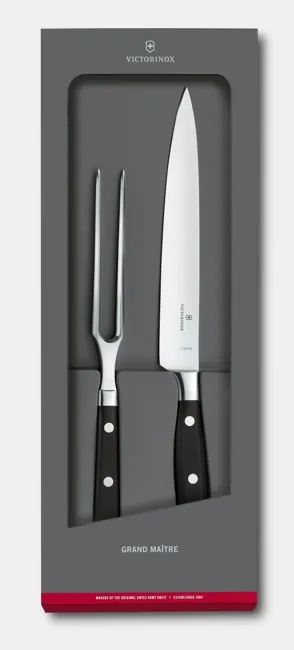 Set pentru friptura Victorinox Grand Maitre Carving Set, 2 piese, Black 7.7243.2