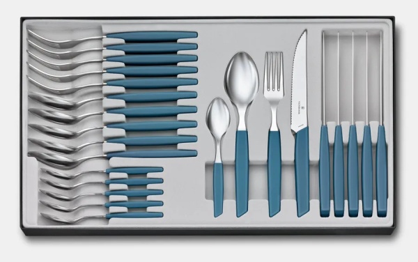 Set Victorinox Swiss Modern Table Set, 24 piese, Blue 6.9096.12W2.24
