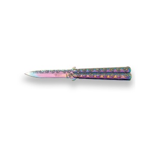 Briceag tip fluture Joker, maner otel, lama 10cm JKR0706