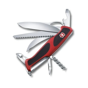Briceag Victorinox Ranger 57 M Grip, 130 mm, negru/rosu 0.9583.MCB1 Blister