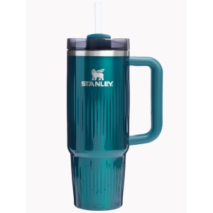 Cana termoizolanta Stanley The Quencher H2.O Fluted Tumbler 0.89L, Verde 10-13003-017