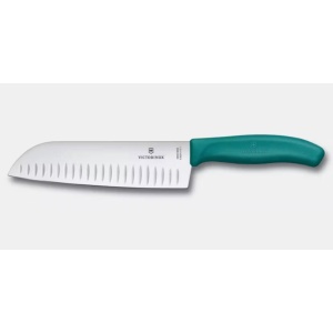 Cutit Chef Victorinox Swiss Classic Santoku, lama 17cm, Green 6.8524.17C1B