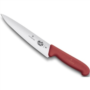 Cutit pentru carne Victorinox Carving, lama 25cm, Red 5.2001.25B Blister