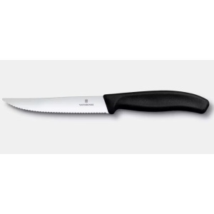 Cutit pentru friptura Victorinox Swiss Classic Steak&Pizza Knife, lama 12cm, Black 6.7933
