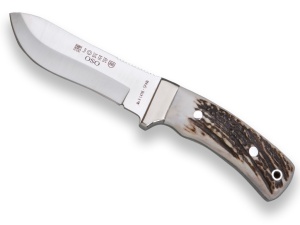 Cutit pentru vanatoare Joker Oso, maner corn cerb, lama full tang 12cm CC49 - Img 1