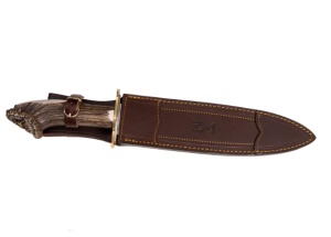 Cutit Vanatoare Muela PODENQUERO-GV,maner corn de cerb, lama 26 cm - Img 2