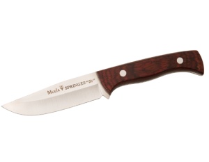Cutit Vanatoare Muela SPRINGER-11R,maner lemn presat de coral, lama full tang 11 cm - Img 1