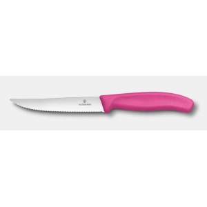Cutit Victorinox Swiss Gourmet pentru friptura, lama 120mm, Pink 6.7936.12L5