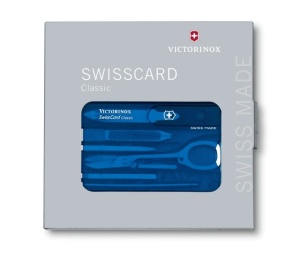 Multifunctional Victorinox SwissCard Classic, 82 mm, albastru transparent 0.7122.T2 - Img 3
